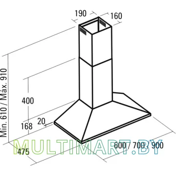 Вытяжка CATA V-900 Blanca/B (02063001) картинка 2